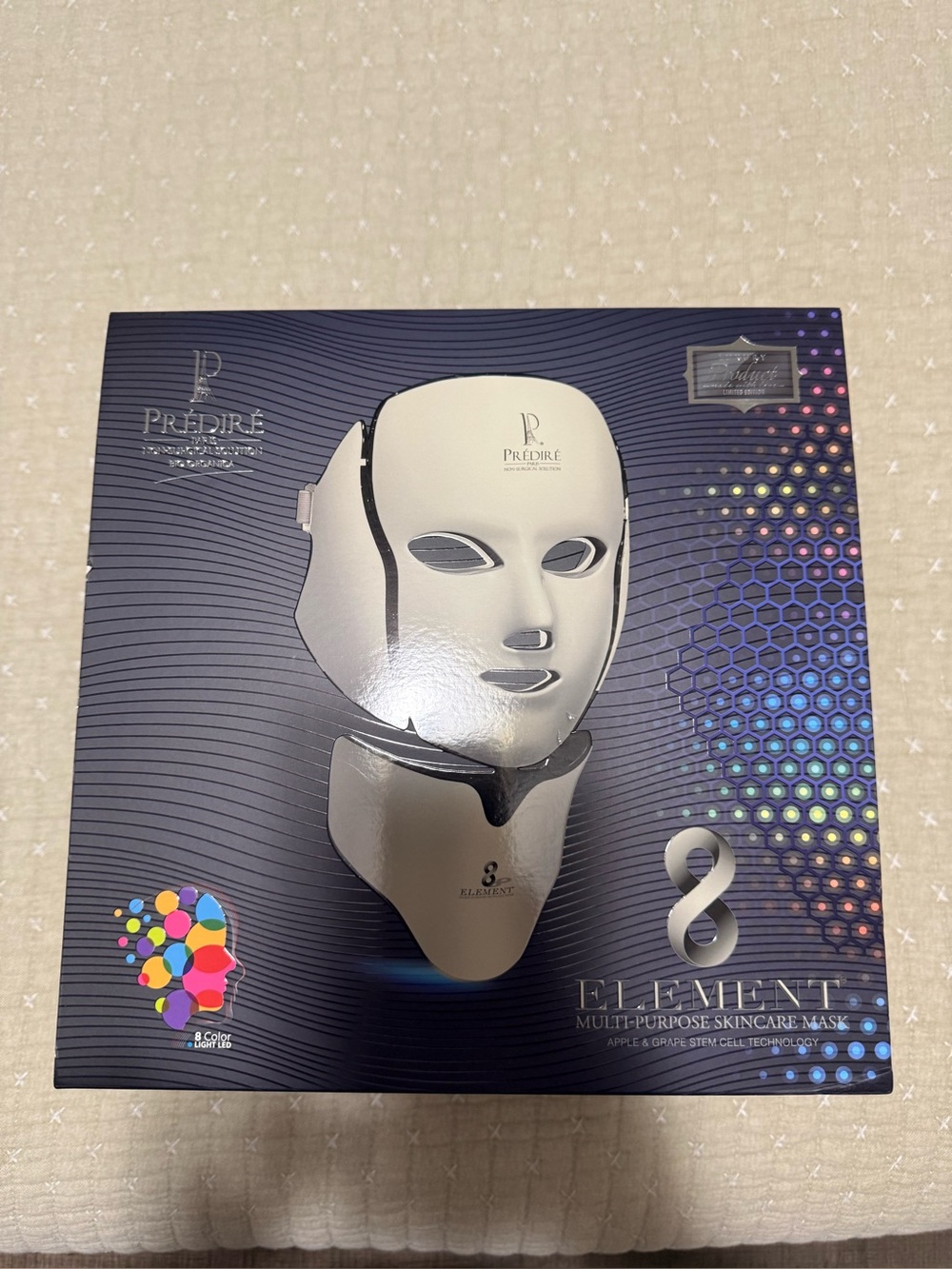 8-Color Multi-Purpose Skincare LED Mask - White. New, never used